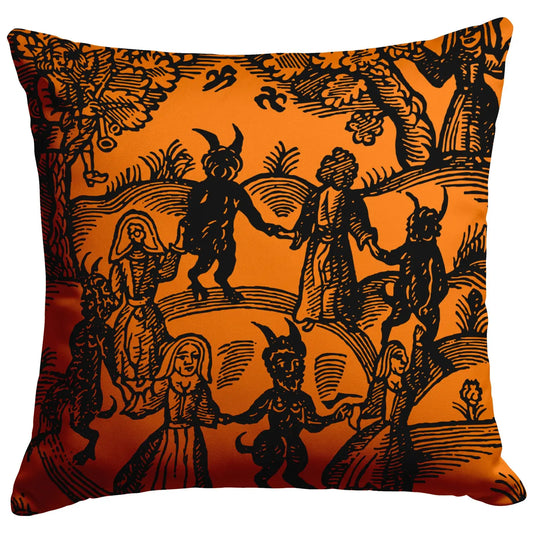 Dance With the Devil Throw Pillow 16x16 / Zip Cover Only