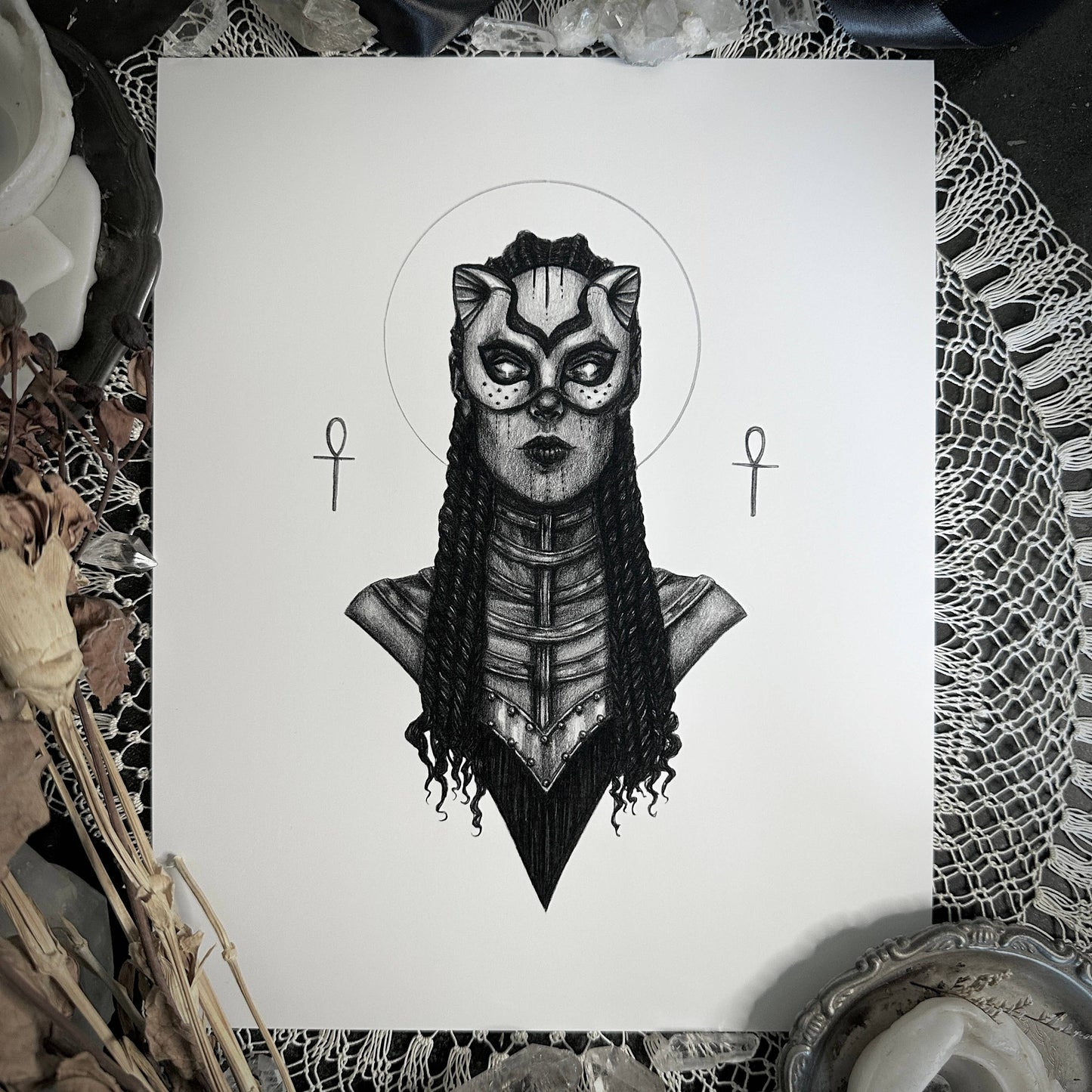 Sekhmet Fine Art Print - Egyptian Goddess of War & Wraith