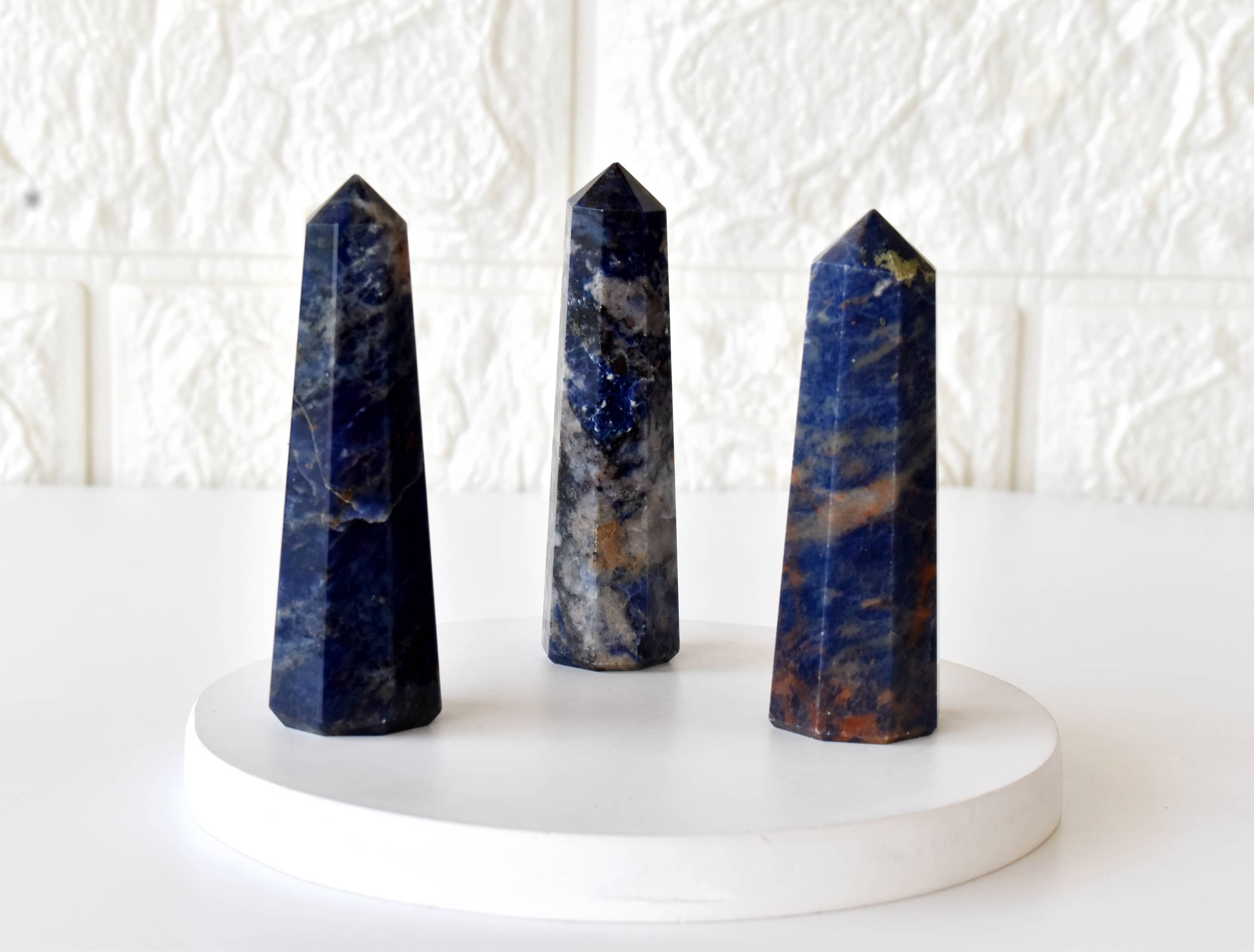 Sodalite Crystal Tower | Healing Obelisk Point | Natural Gemstone Tower