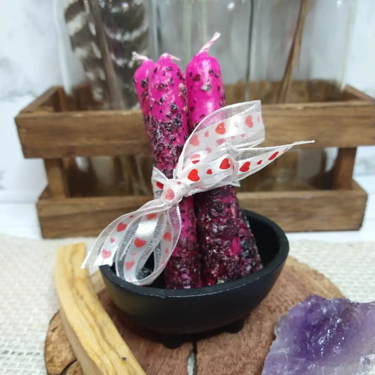 Hand Dipped Intention Candles - Ritual Taper Candles