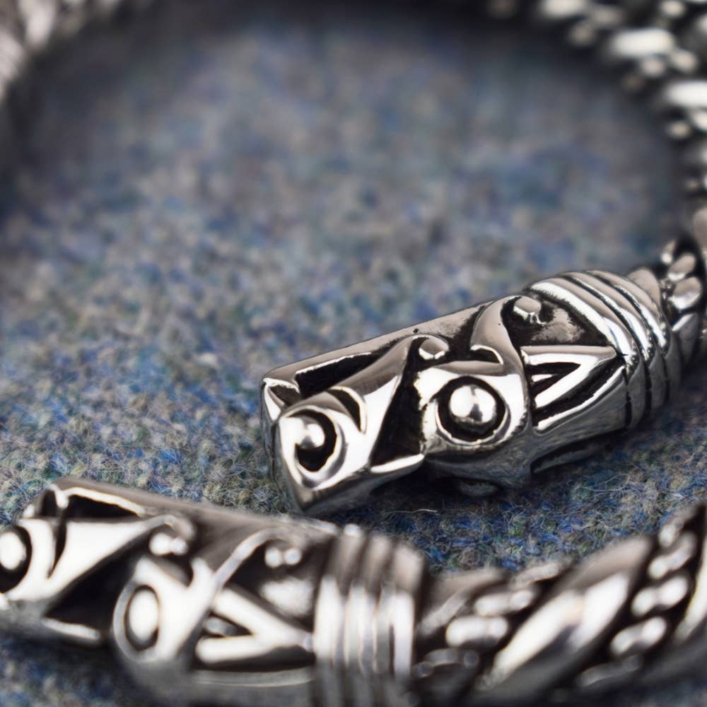 Large Pewter Dragon Bracelet #1