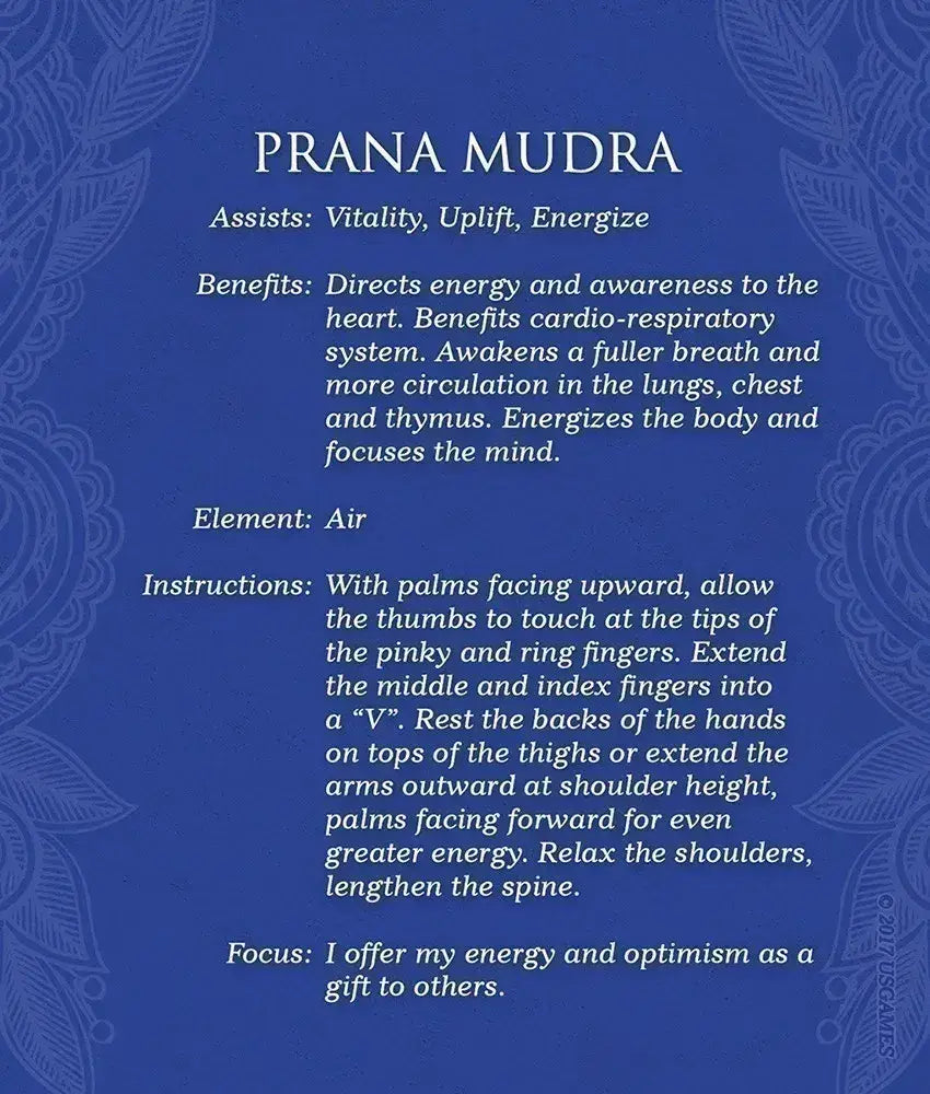 Mudras for Awakening the Five Elements - 40 Cards & Guidebook