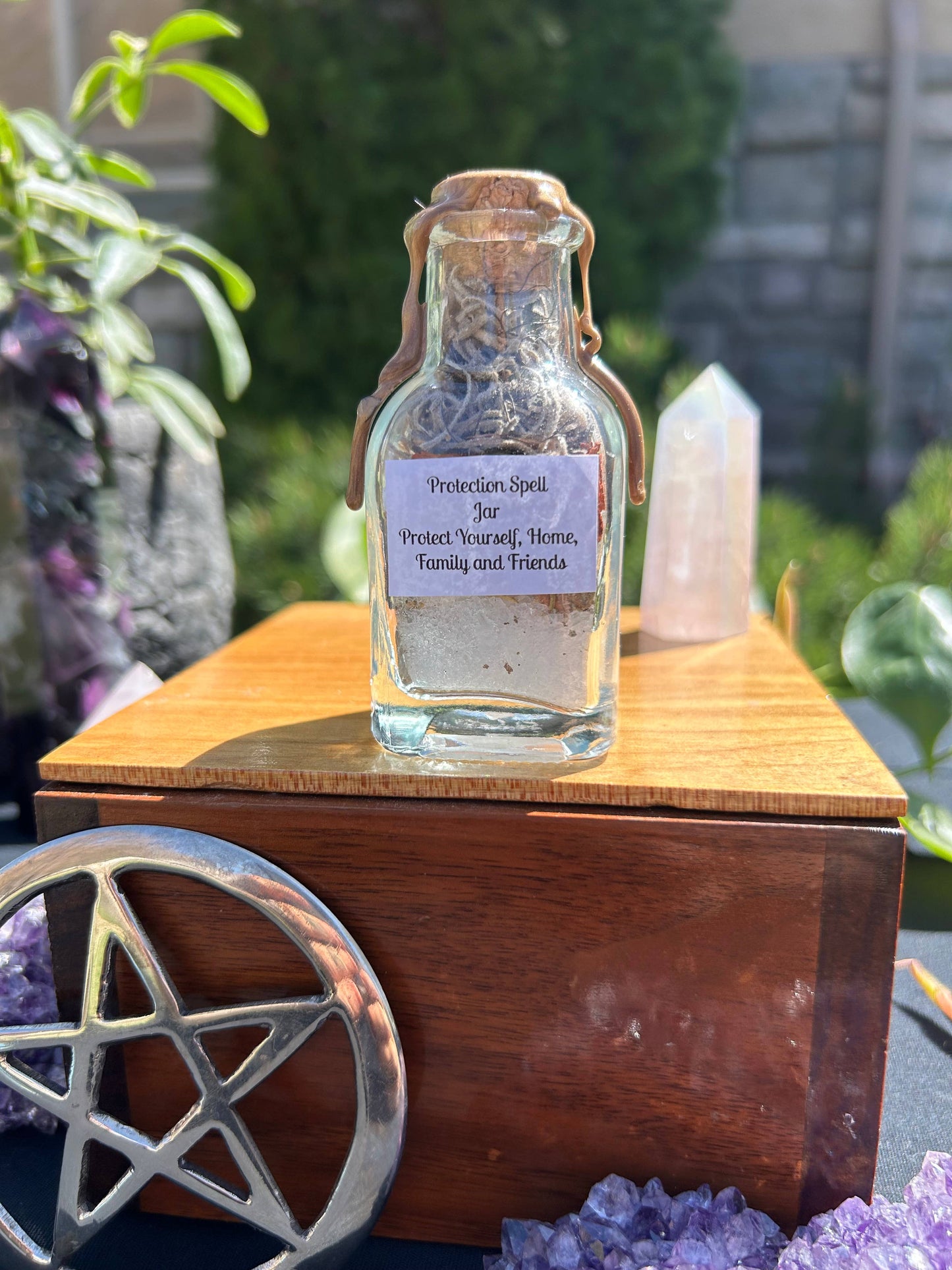 Protection Spell Jar - Handcrafted Shield for Self, Home & Family