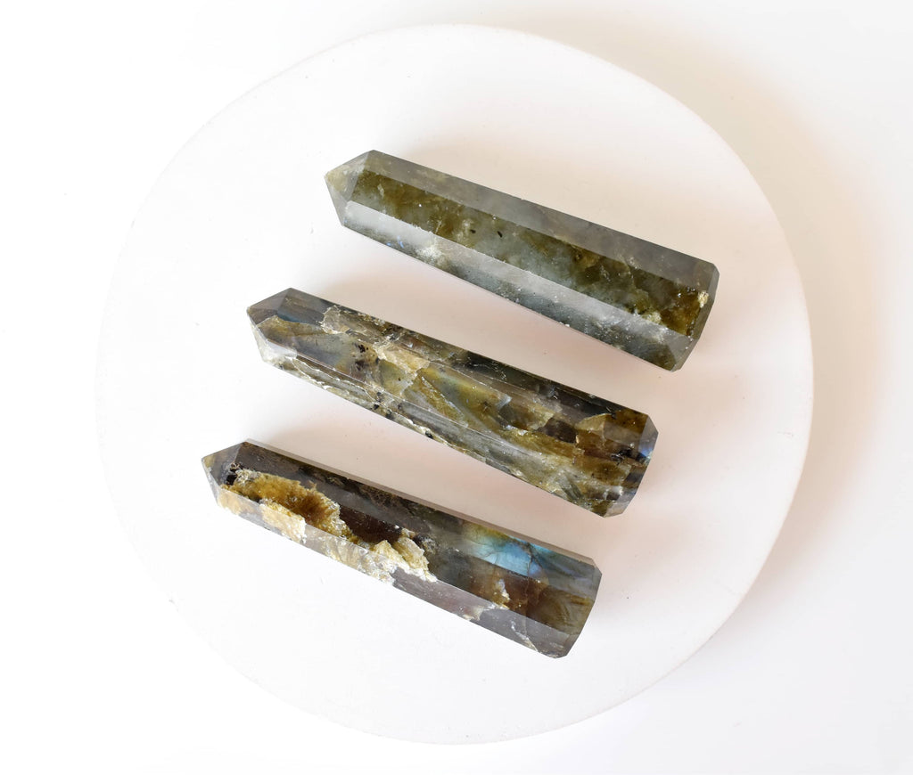 Labradorite Crystal Tower | Healing Obelisk Point | Natural Gemstone Tower