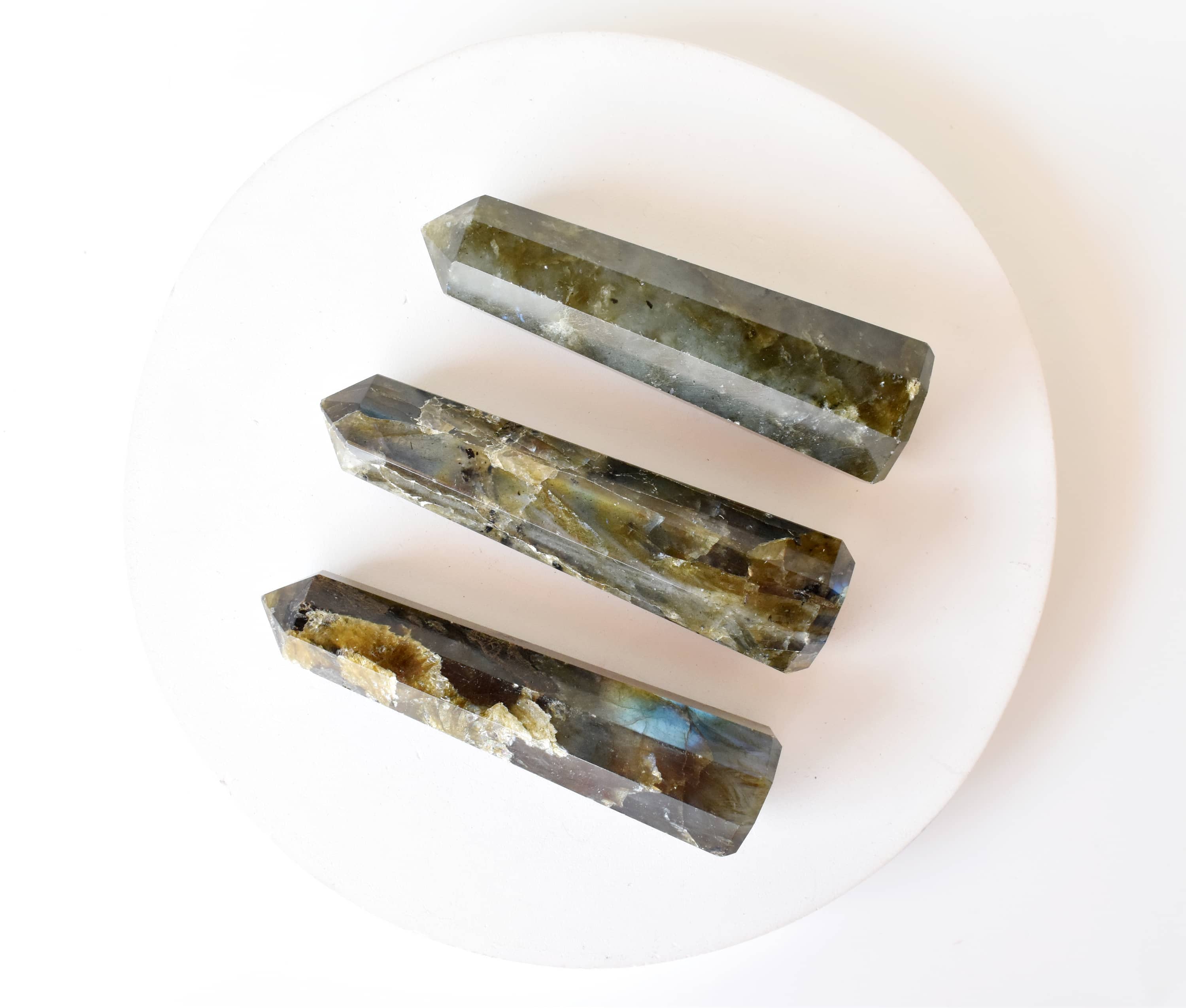 Labradorite Crystal Tower | Healing Obelisk Point | Natural Gemstone Tower