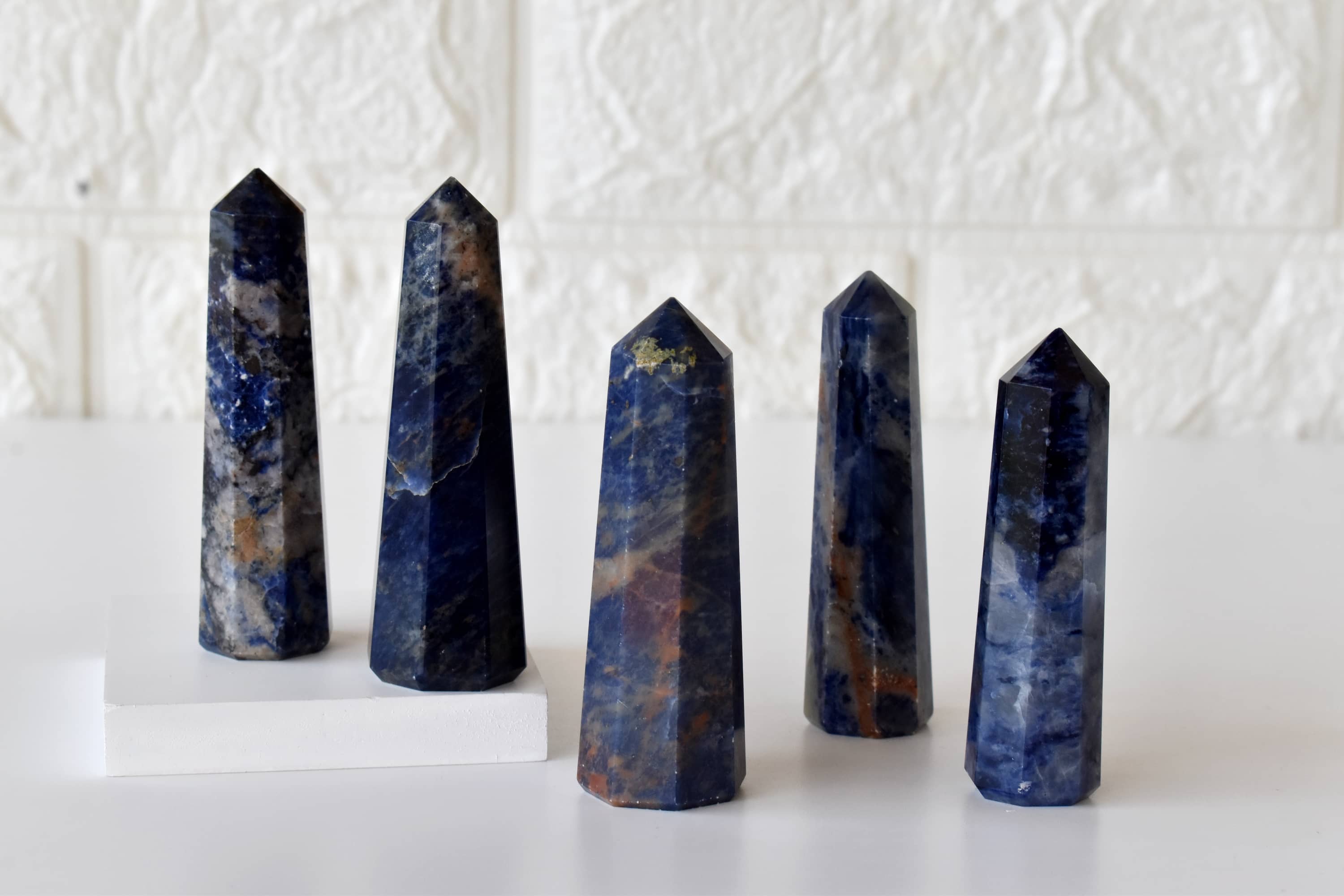 Sodalite Crystal Tower | Healing Obelisk Point | Natural Gemstone Tower