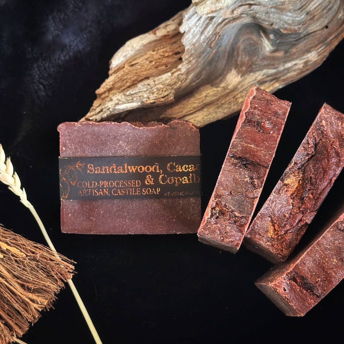 Sandalwood, Cacao & Copaiba | Artisan Superfatted Castile Soap | Face & Body