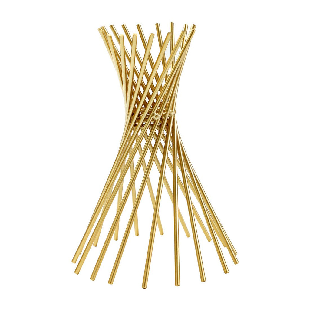 Crystal Ball Metal Stand – Tepee (Brass Finish, 8cm)