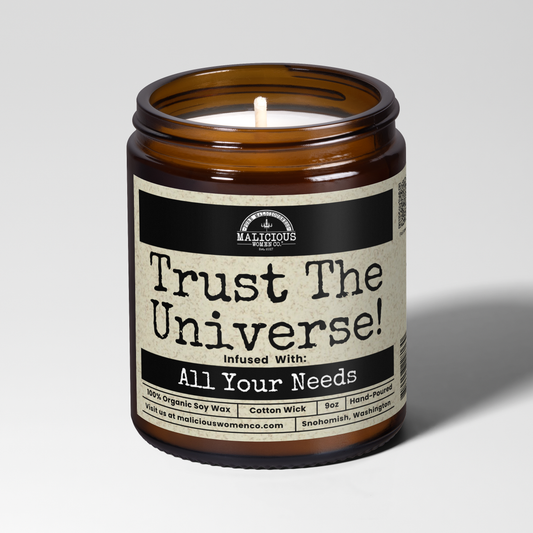 Trust The Universe 9oz Witch Candle - All Your Needs Infused
