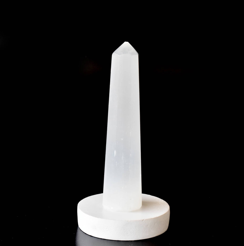 Selenite Crystal Tower | Healing Obelisk Point | Natural Gemstone Tower