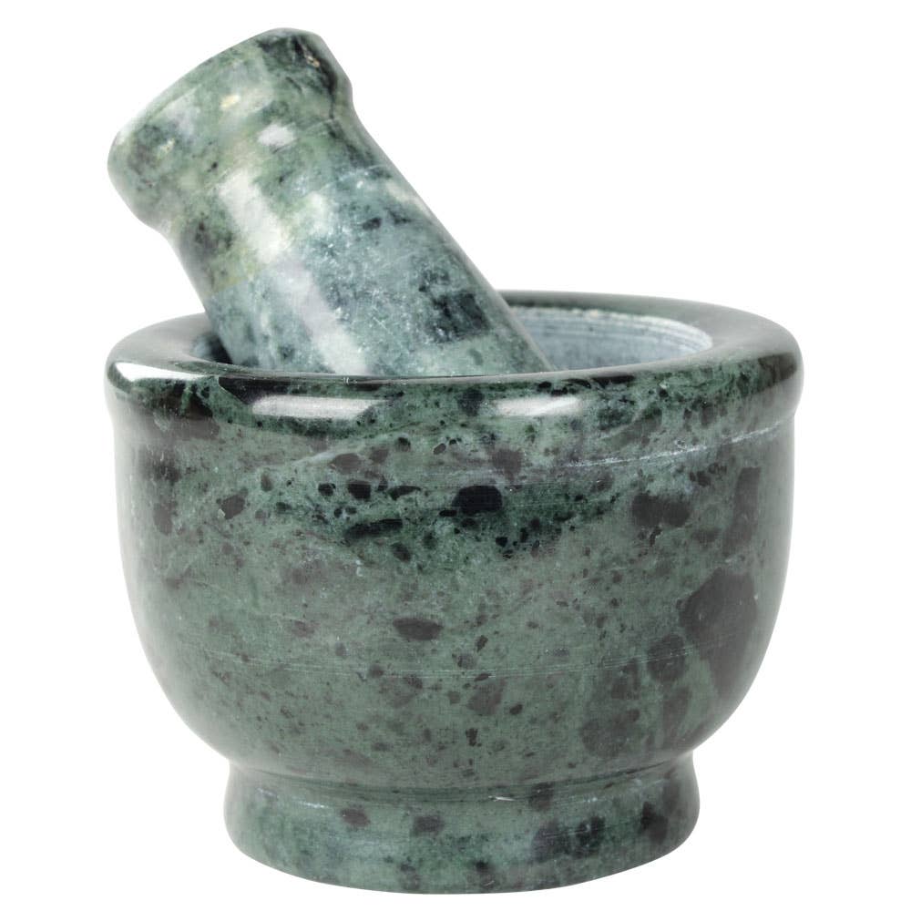 Green Marble Mortar & Pestle - 2 Inch Ritual Tool