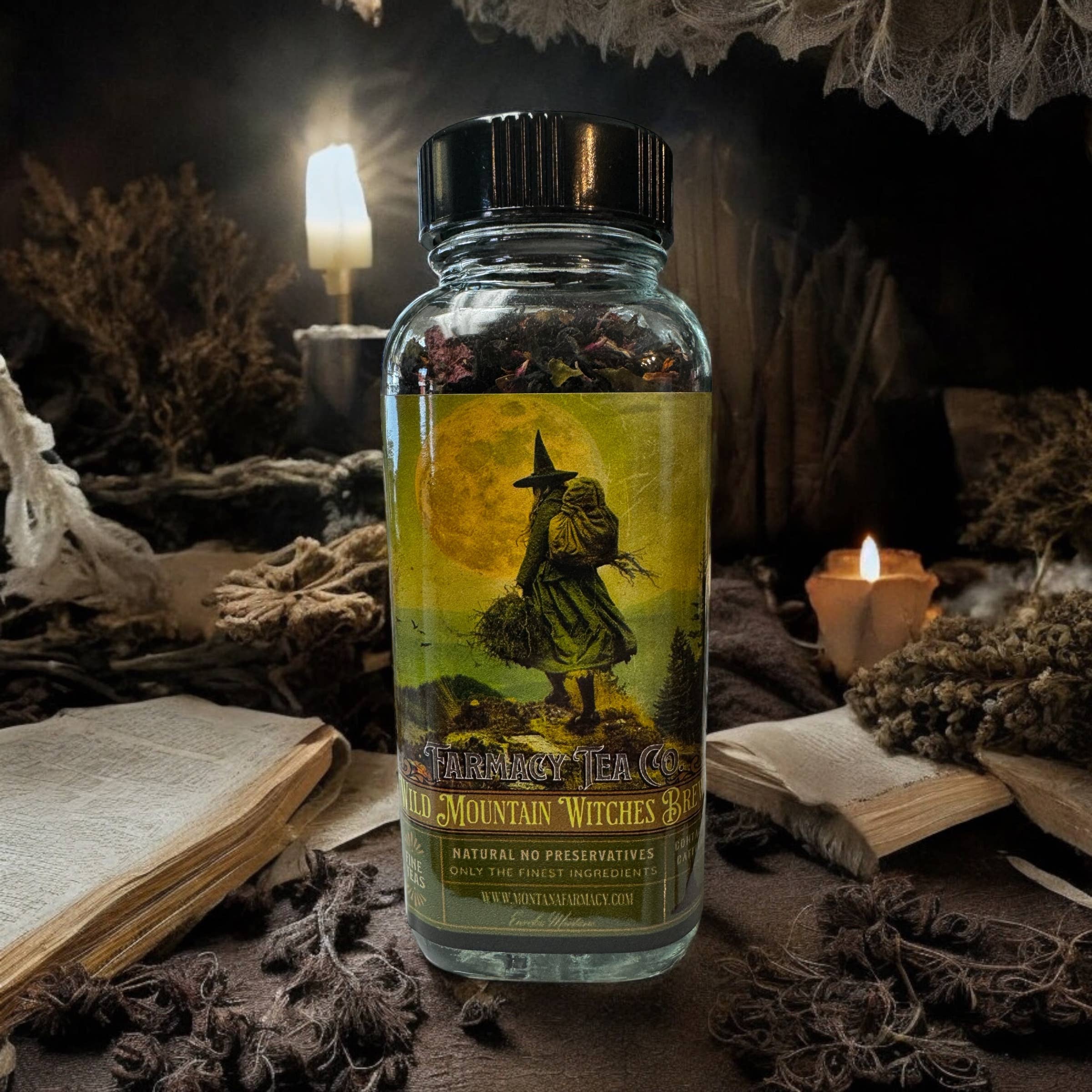 Wild Mountain Witch Tea - Witches Brew Blend for Dark Academia & Cottage Magic