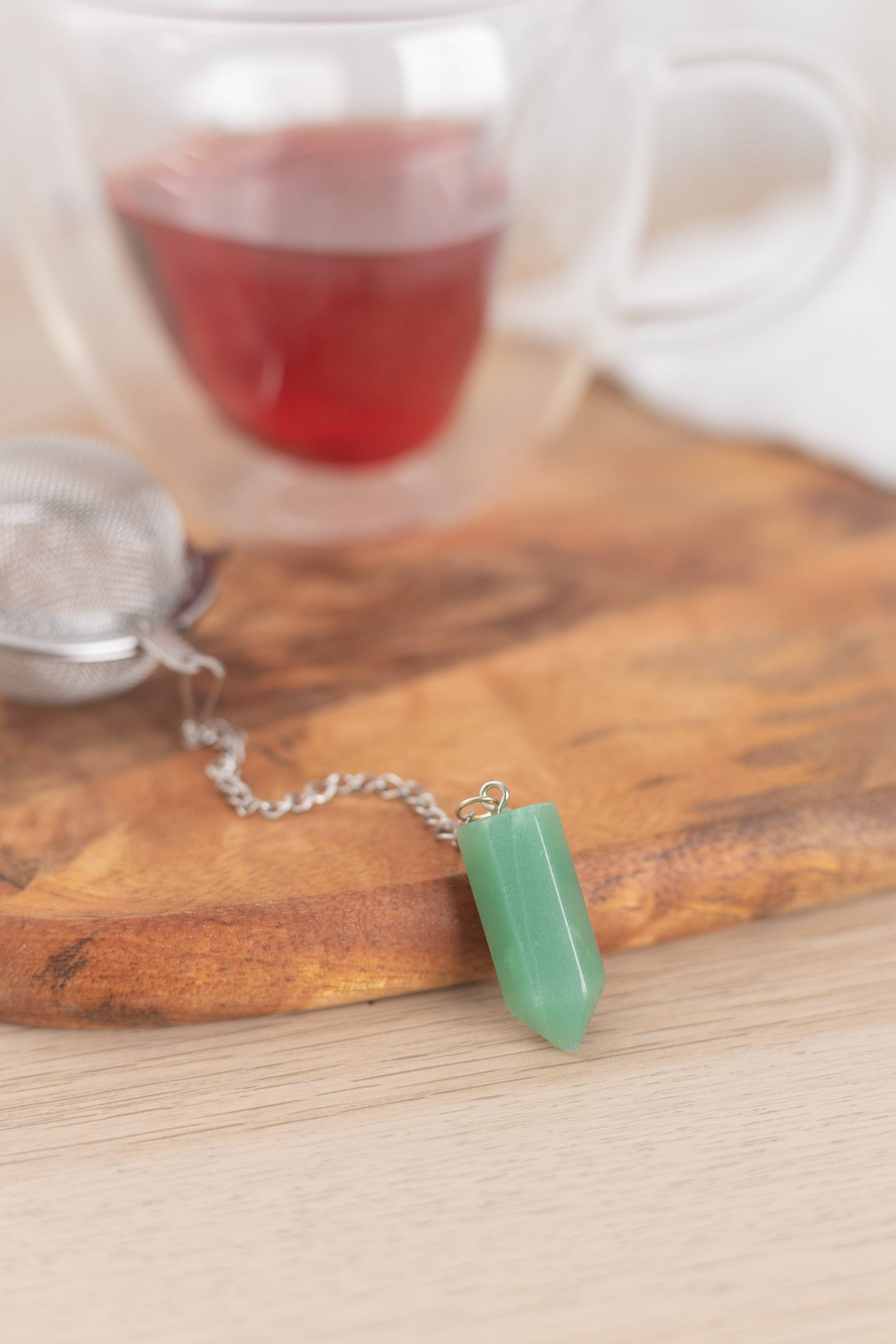 Green Aventurine Tea Infuser by The Traveling Teapot