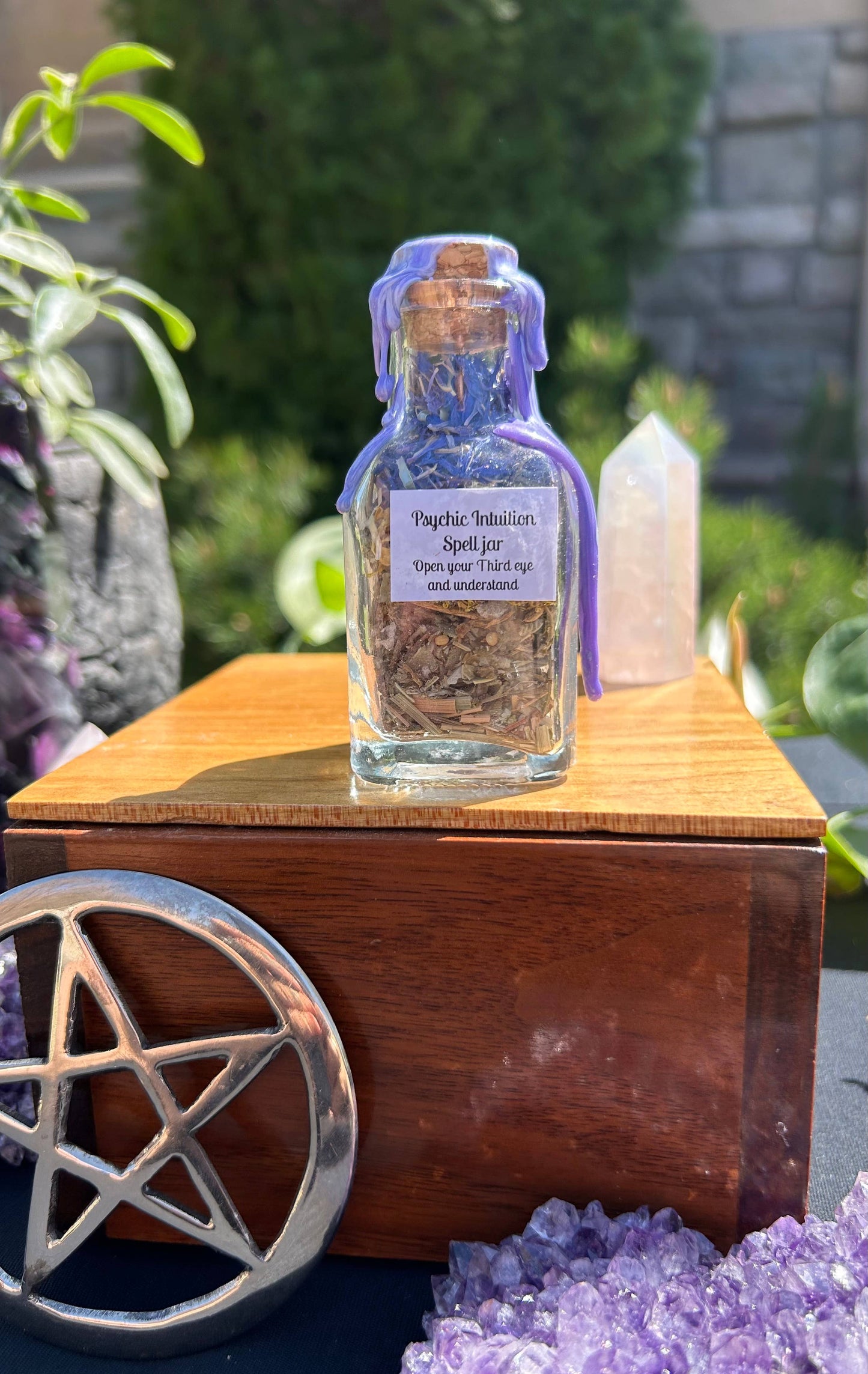 Psychic Enhancement Spell Jar - Intuition, Divination & Third Eye Activation