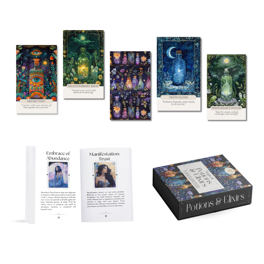 Magical Potions & Elixirs Oracle Card Deck & Guide