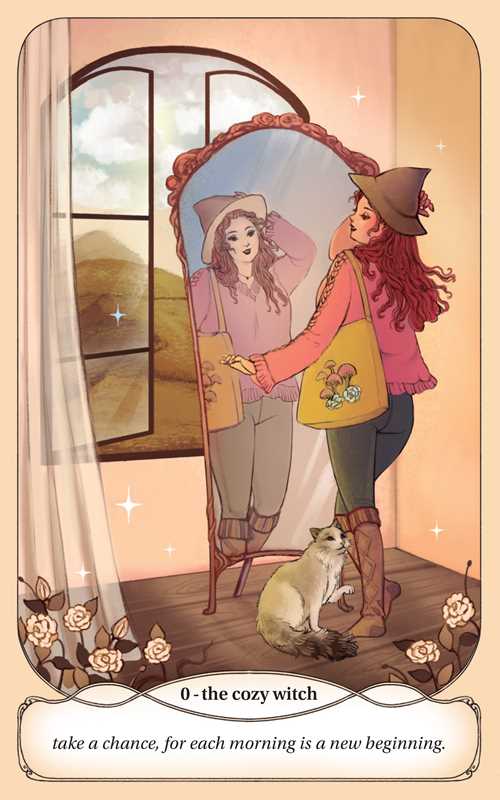 Cozy Witch Tarot Deck and Guidebook by Amanda Lovelace - 78 Card Beginner-Friendly Set
