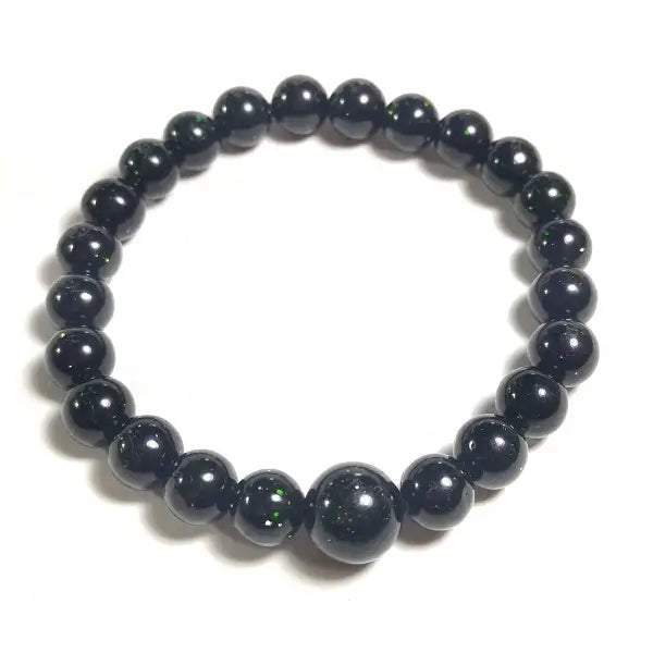 Green Goldstone Beaded Bracelet | 8mm Wrist Mala