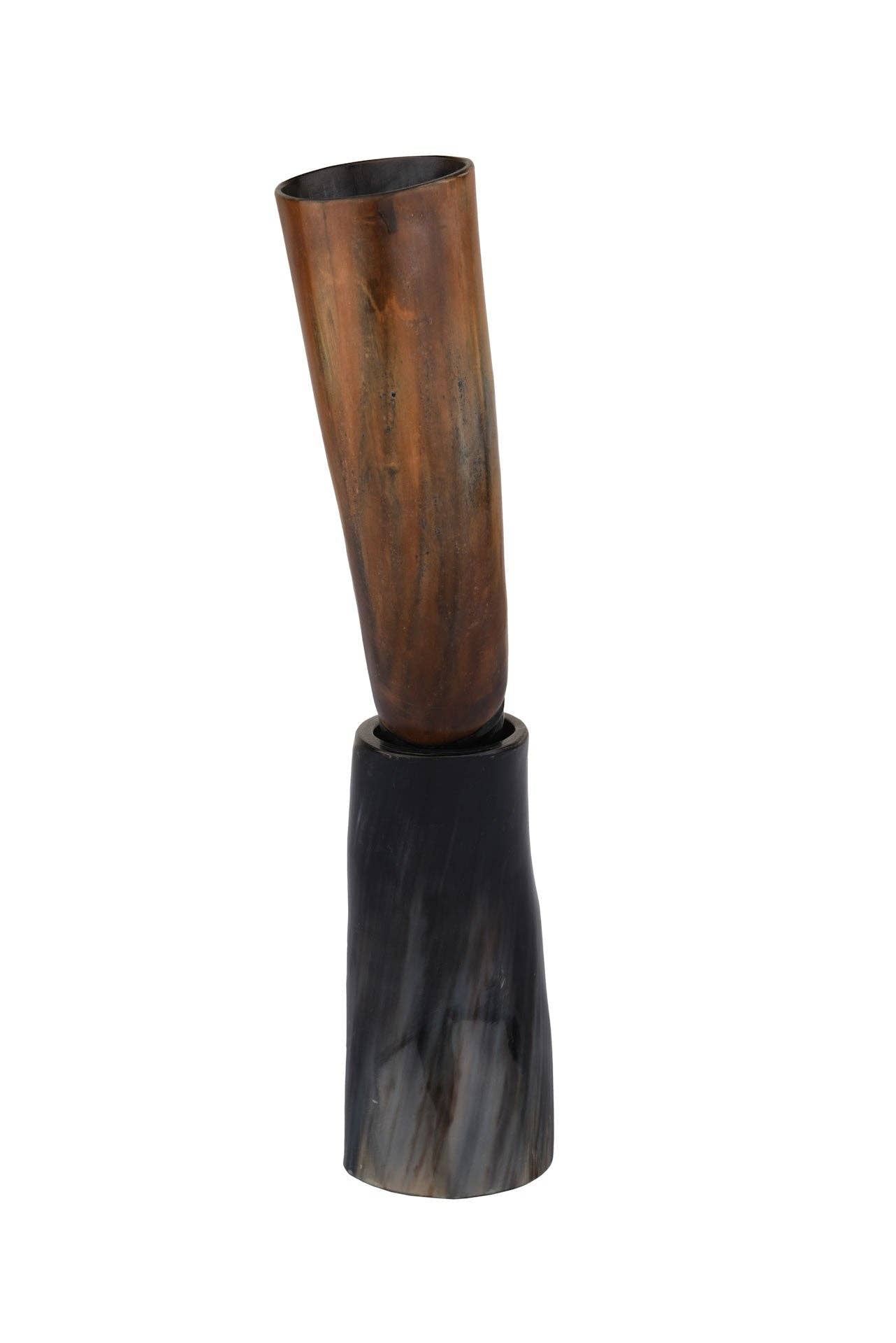 Auger Real Viking Drinking Horn with Stand Cups Vessels, 14"