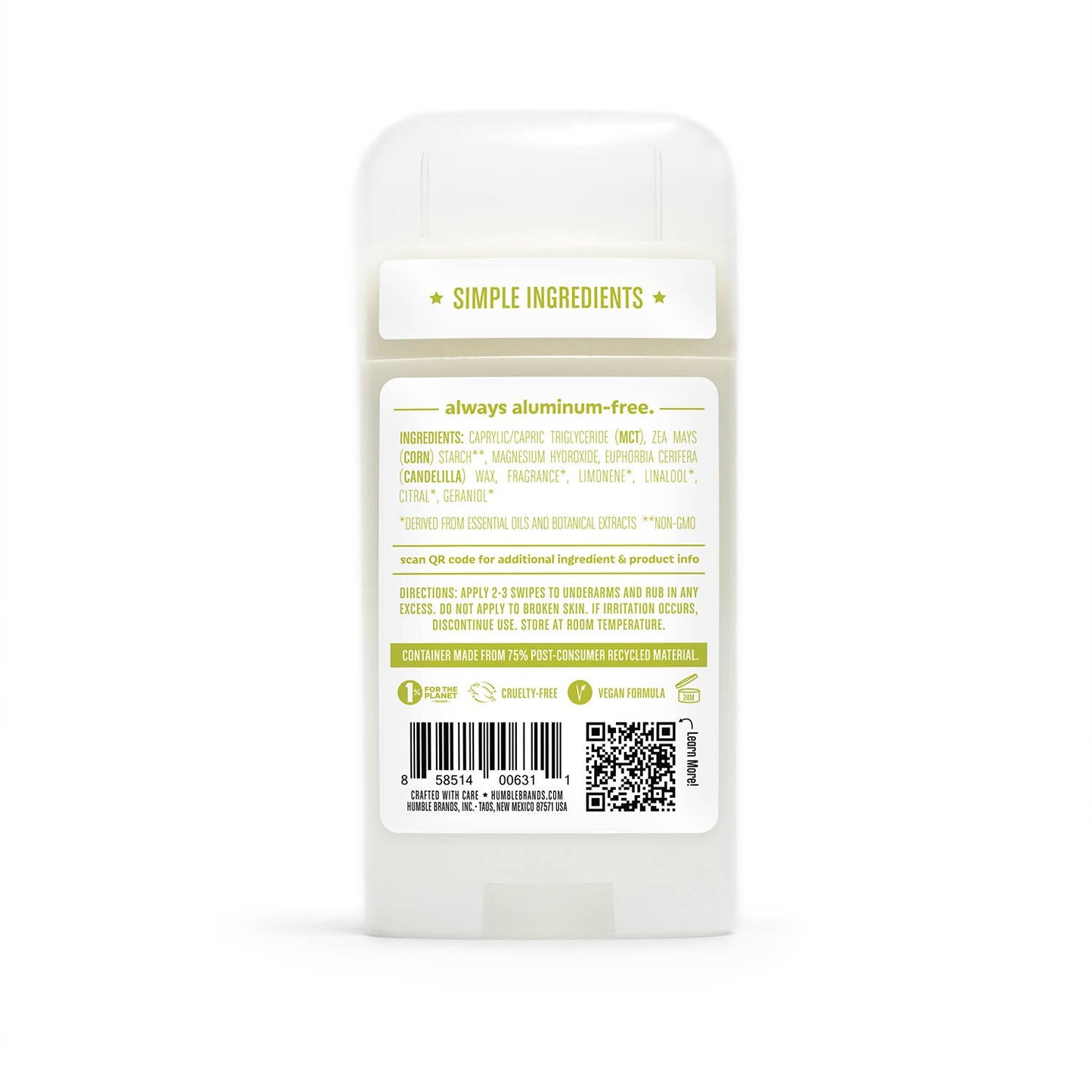 Bergamot & Ginger Vegan & Sensitive Deodorant