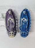 Virgin Mary Pillar Candle - Handcrafted Soy Wax Altar Candle