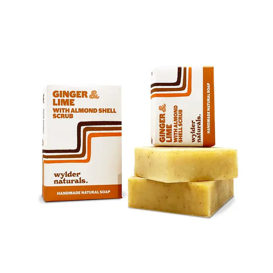 Ginger & Lime with Almond Shell Bar Soap Travel Size