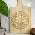 13" Wheel of the Year Engraved Charcuterie Cutting Board