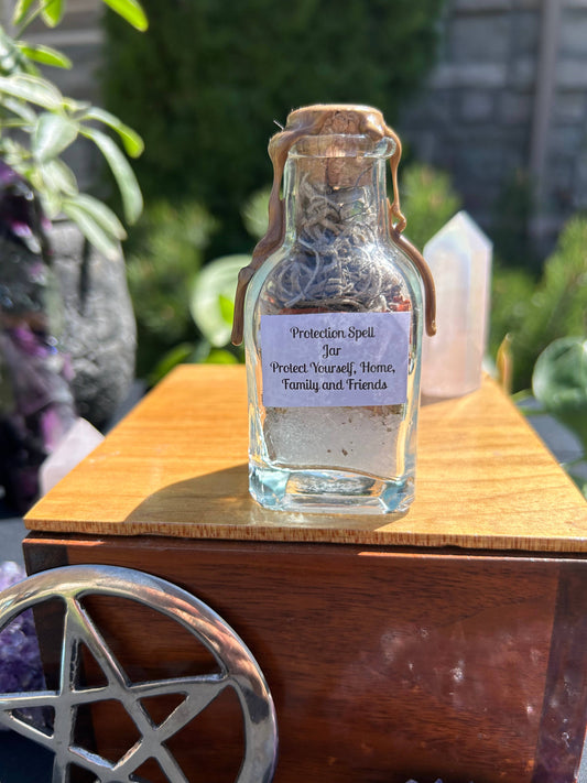 Protection Spell Jar - Handcrafted Shield for Self, Home & Family