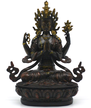 Lakshmi Statue – Brass Finish Hindu Goddess of Wealth & Prosperity