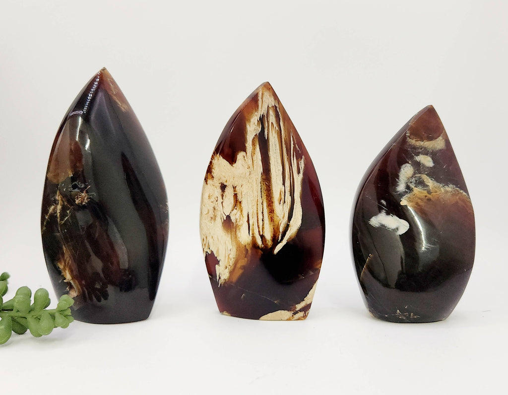 Amber Free Form Flame Shapes Indonesian(Approx. 3.5-4" Tall)