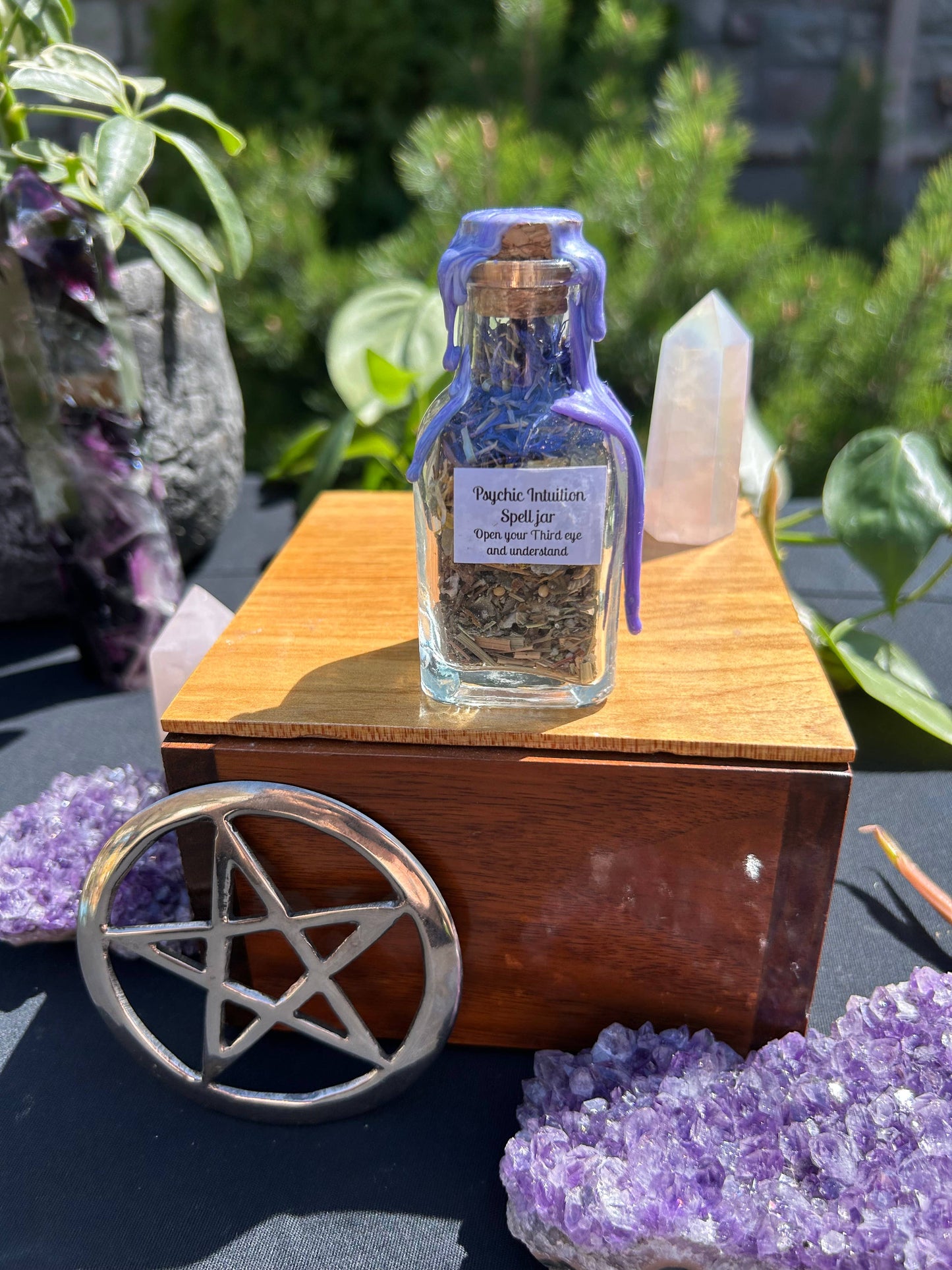 Psychic Enhancement Spell Jar - Intuition, Divination & Third Eye Activation