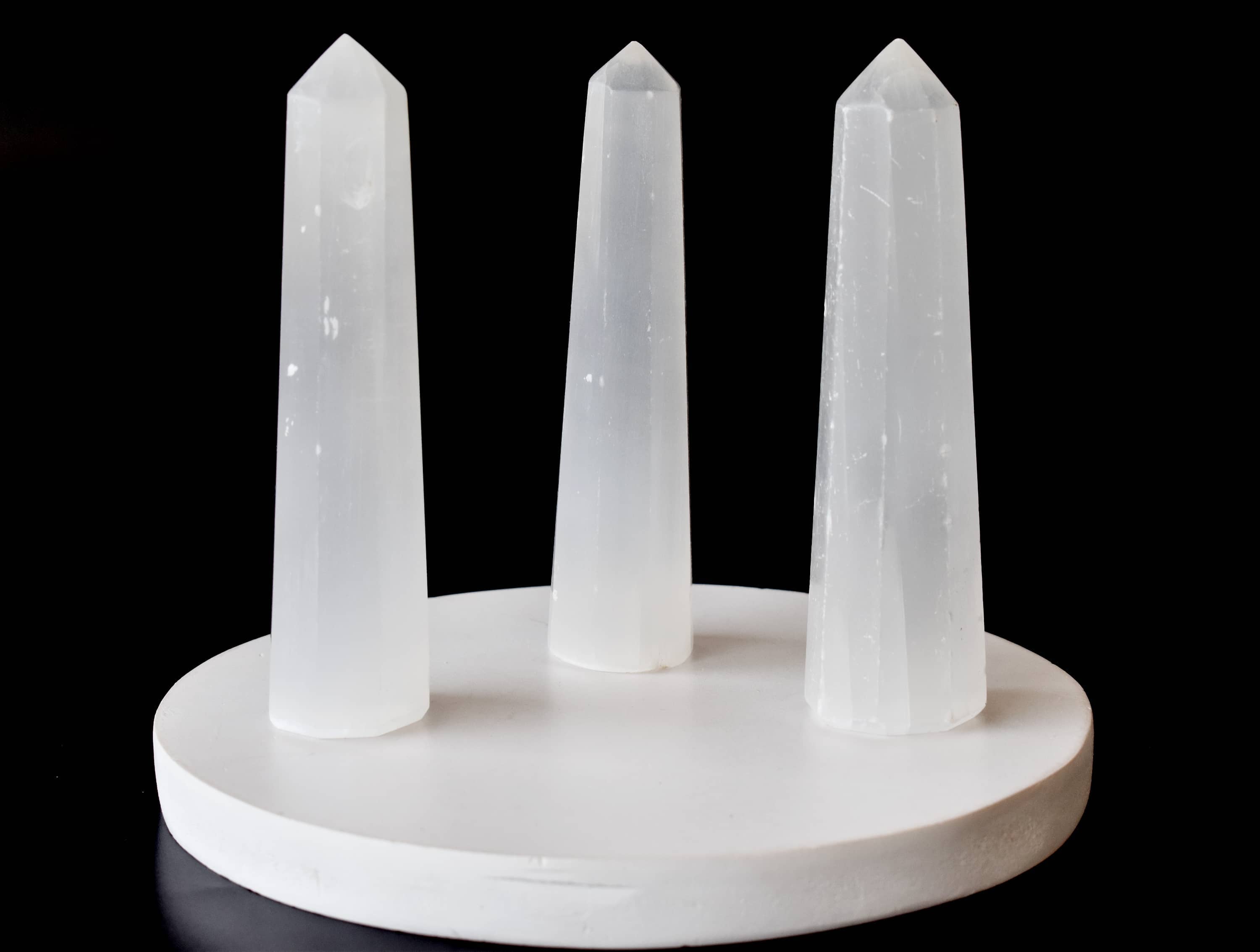 Selenite Crystal Tower | Healing Obelisk Point | Natural Gemstone Tower