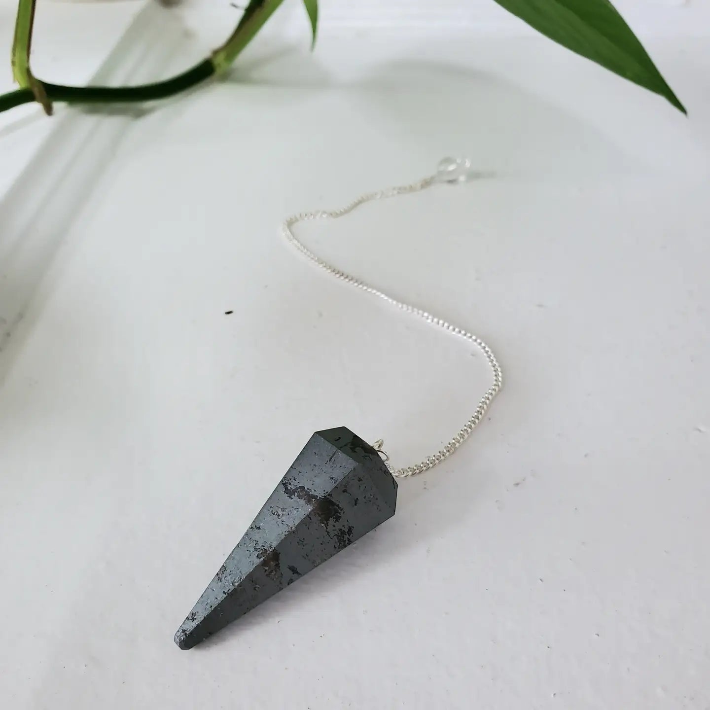 Authentic Hematite Crystal Pendulum