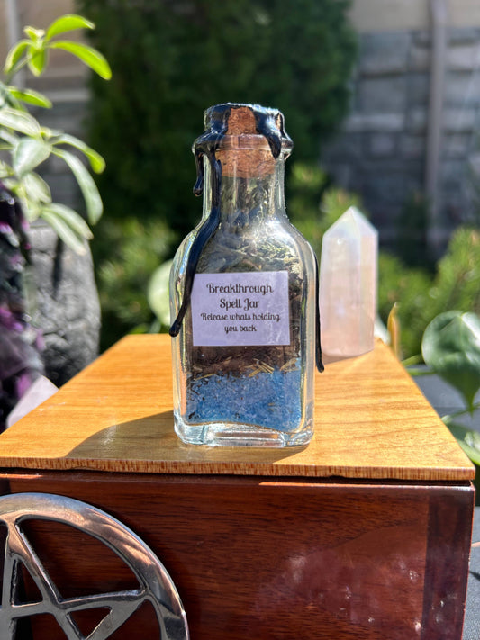 Breakthrough Spell Jar - Handcrafted Road Opener & Hex Breaker