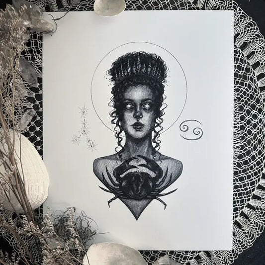 Cancer Zodiac Goddess Fine Art Print