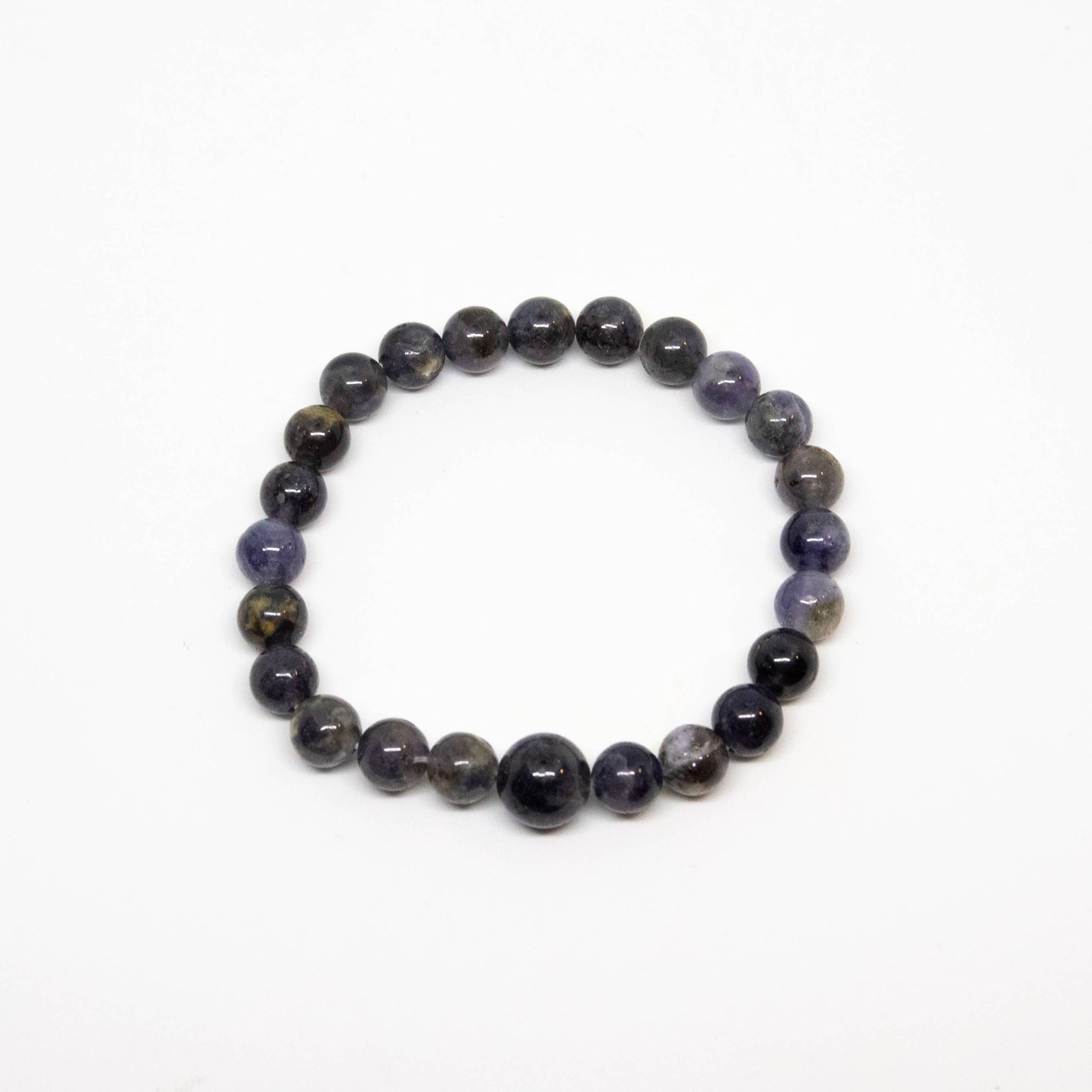 Iolite Beaded Bracelet - Wrist Mala - 8mm