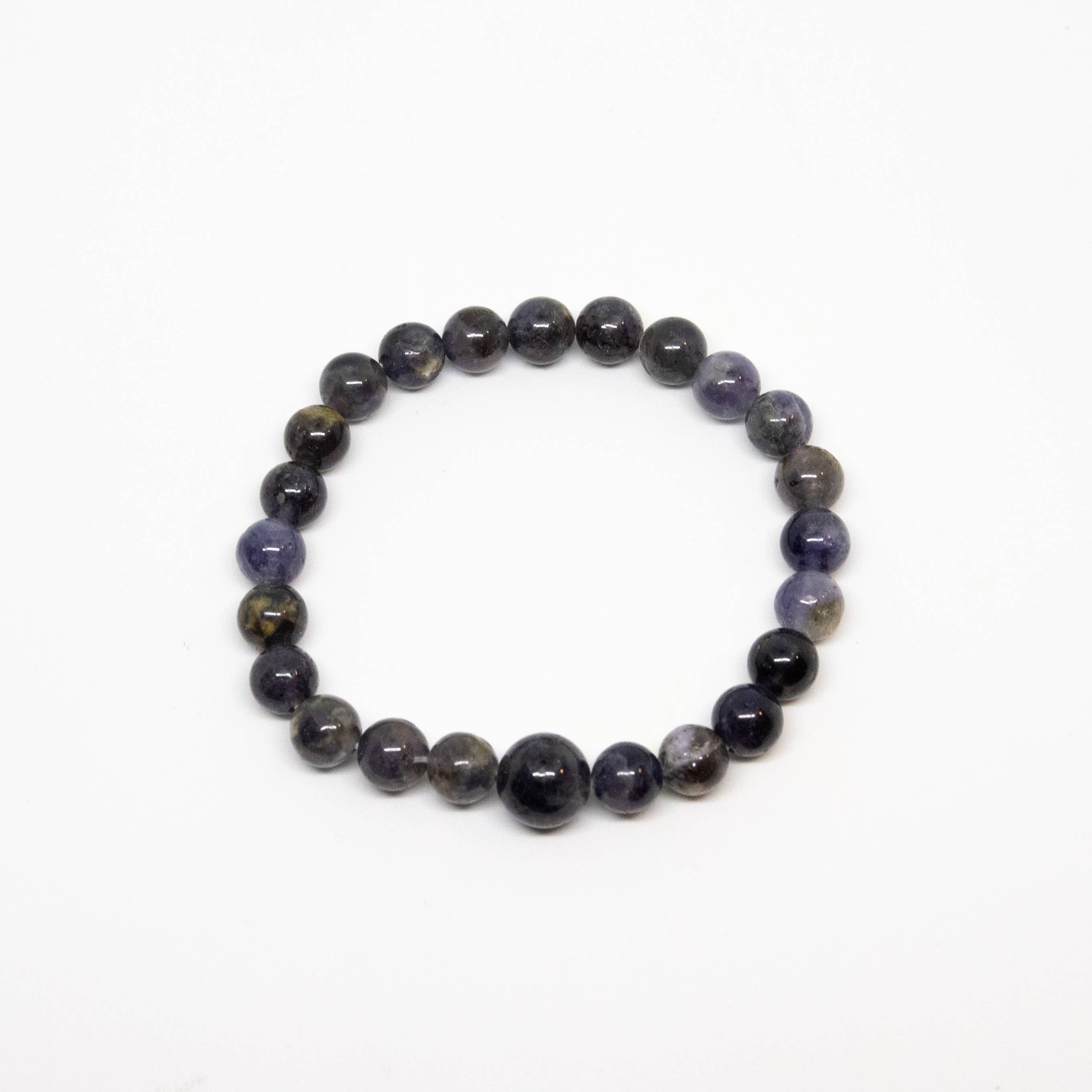 Iolite Gemstone Bracelet – 8mm Wrist Mala | The Viking’s Compass | Third Eye & Intuition | Namu Baru