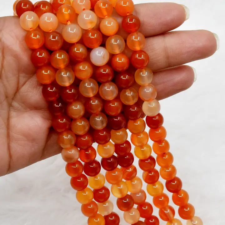 Carnelian Round Beads 8mm