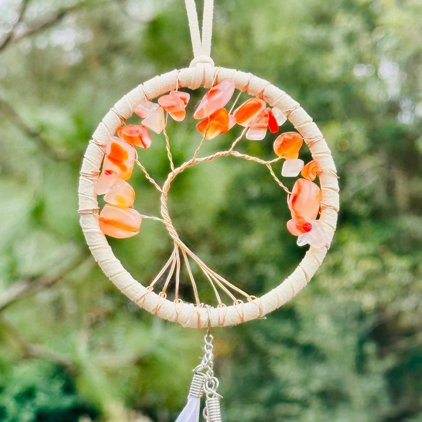 Tree Of Life Dreamcatcher | Car Hanging Decor | Pink Dreamcatcher