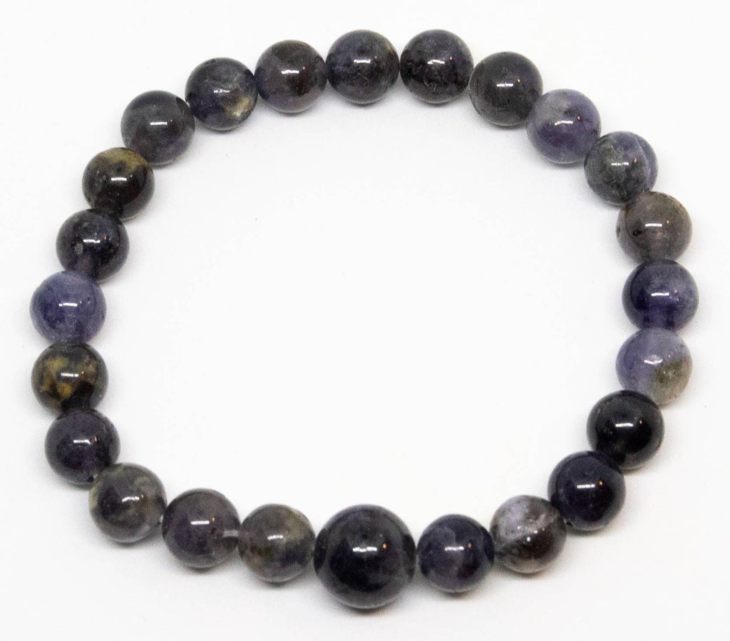 Iolite Gemstone Bracelet – 8mm Wrist Mala | The Viking’s Compass | Third Eye & Intuition | Namu Baru