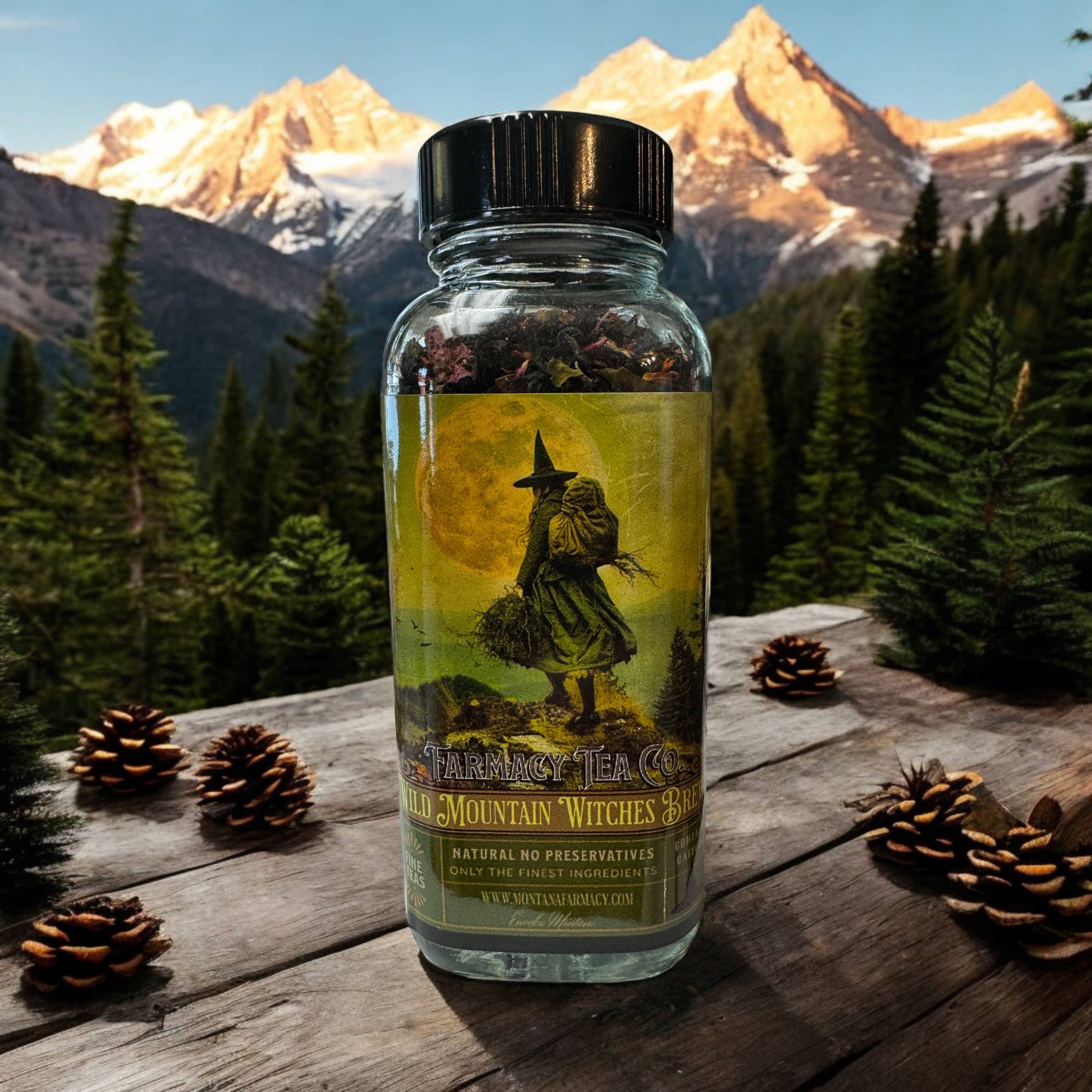 Wild Mountain Witch Tea - Witches Brew Blend for Dark Academia & Cottage Magic
