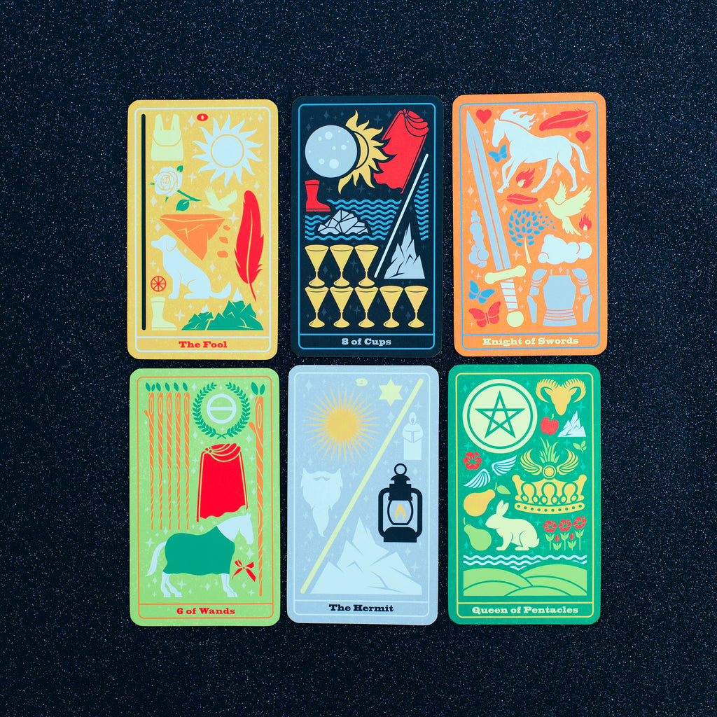 Tarot Disassembled: 78 Full-Color Cards - Modern Minimalist Tarot Deck