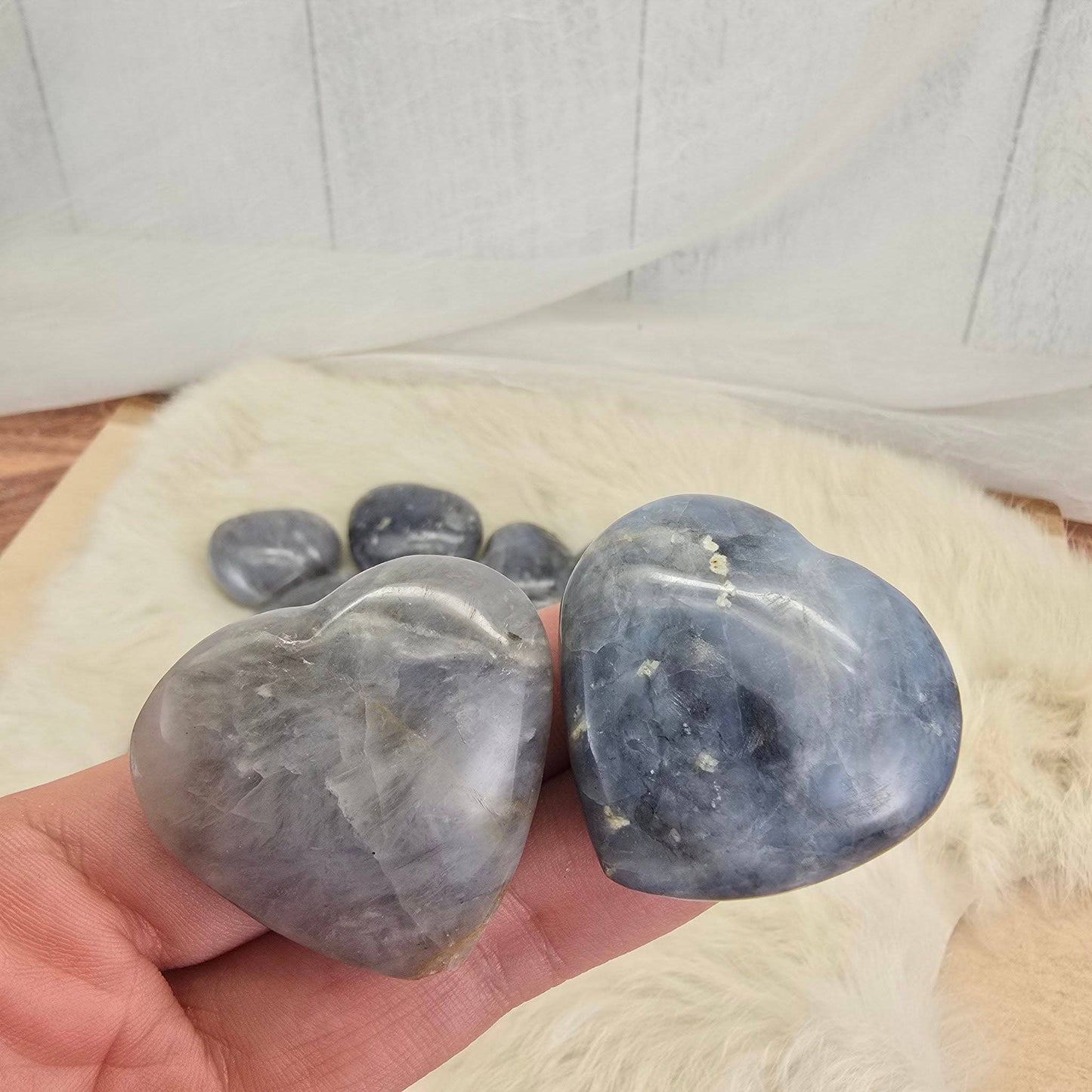 Blue Opal Hearts