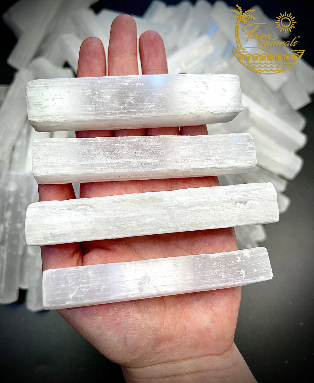 Selenite Wand 4" - Ethically Sourced from Morocco