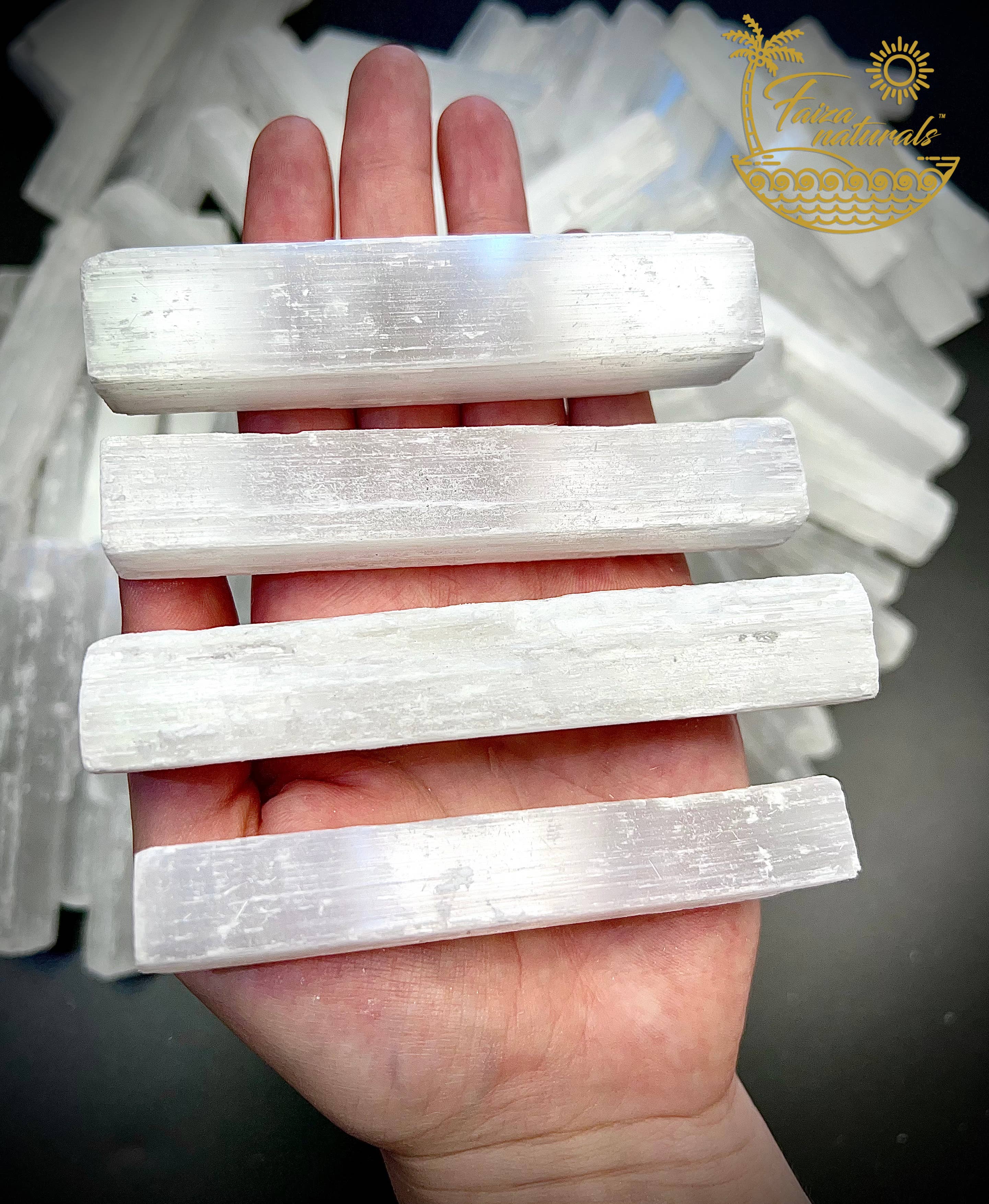 Selenite Wand 4" - Ethically Sourced from Morocco
