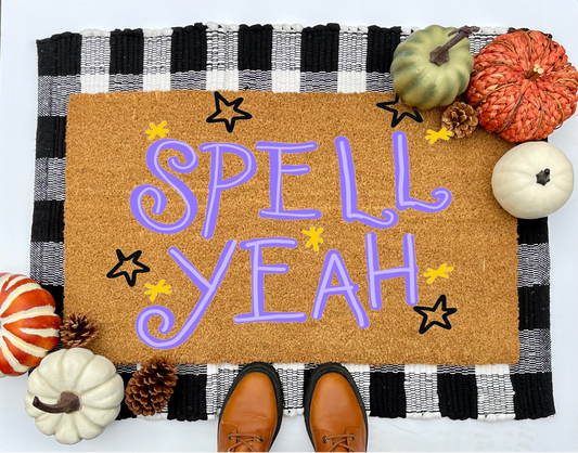 Spell Yeah Coir Doormat