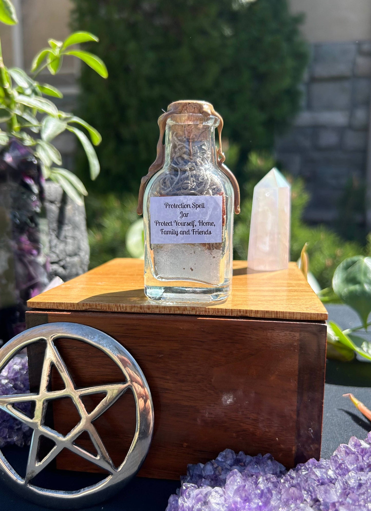 Protection Spell Jar - Handcrafted Shield for Self, Home & Family