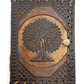 5 X 7 Tree of Life Leather Embossed Journal with Snap Closure