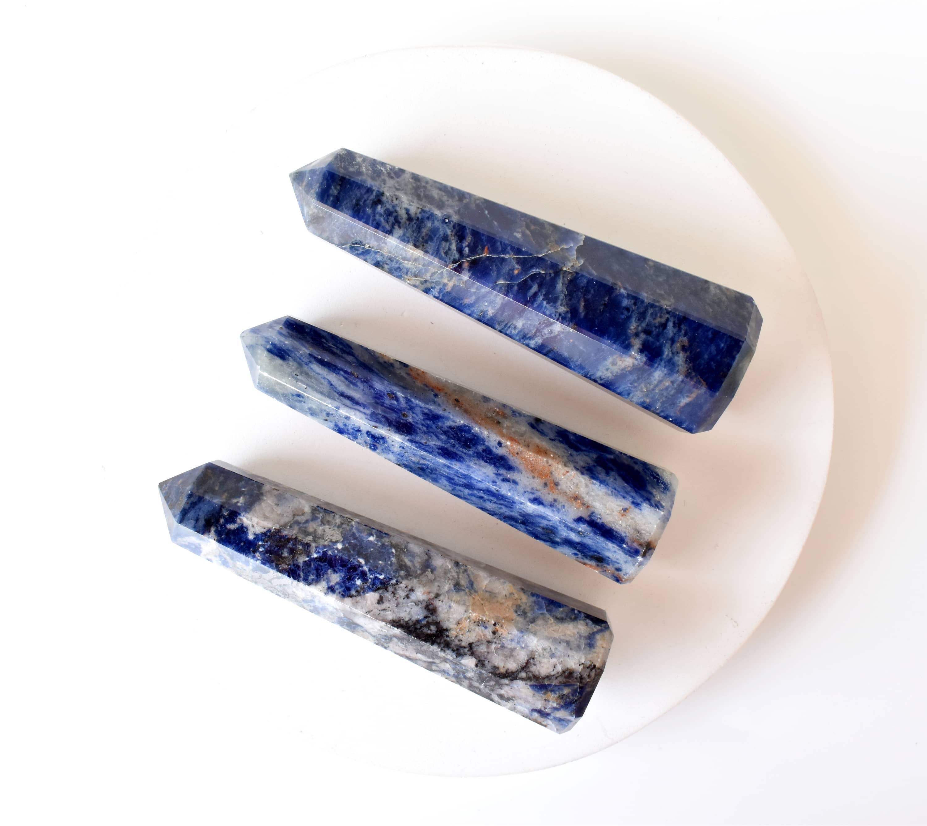 Sodalite Crystal Tower | Healing Obelisk Point | Natural Gemstone Tower