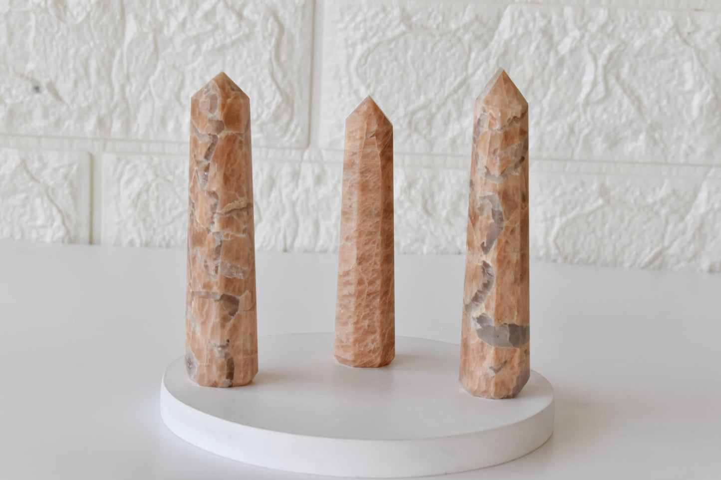 Moonstone Crystal Tower | Healing Obelisk Point | Natural Gemstone Tower