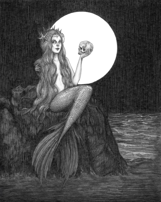 Ondine Fine Art Print - Gothic Mermaid, Sea Siren